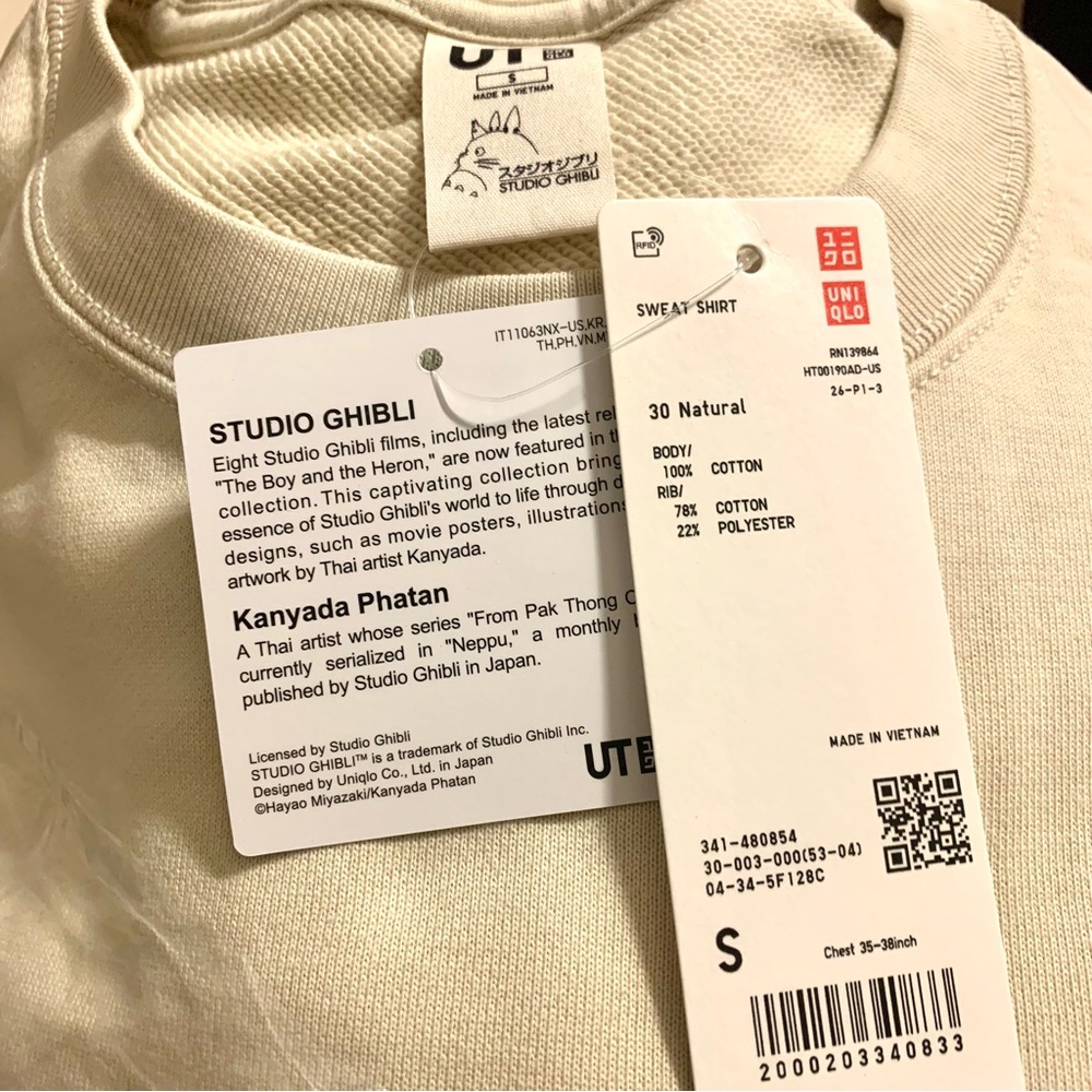 Uniqlo Studio Ghibli Kiki's Delivery Service Sweatshirt in Natural - Picture 13 of 13